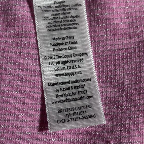 BOPPY girls  Pink Top & Printed white Leggins 2 piece outfit Size 9 months - Picture 11 of 16